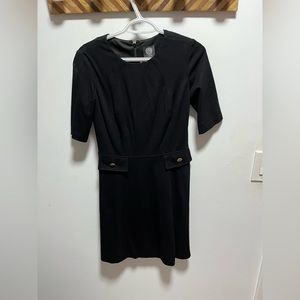 Vince Camuto black work Dress with gold detailing